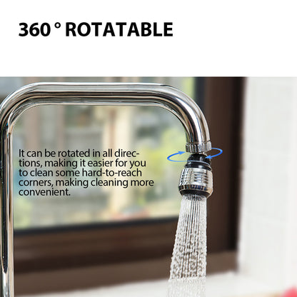 360° Rotating Kitchen Faucet Bubbler – Water-Saving Pressure Filter Tap with Shower Head