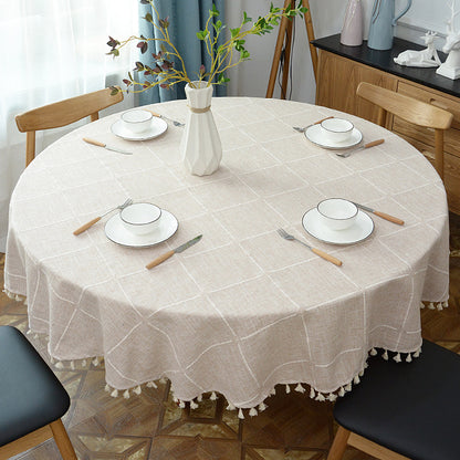 Home Dining Room Large Round Table Cloth - Elegant and Practical Dining Decor