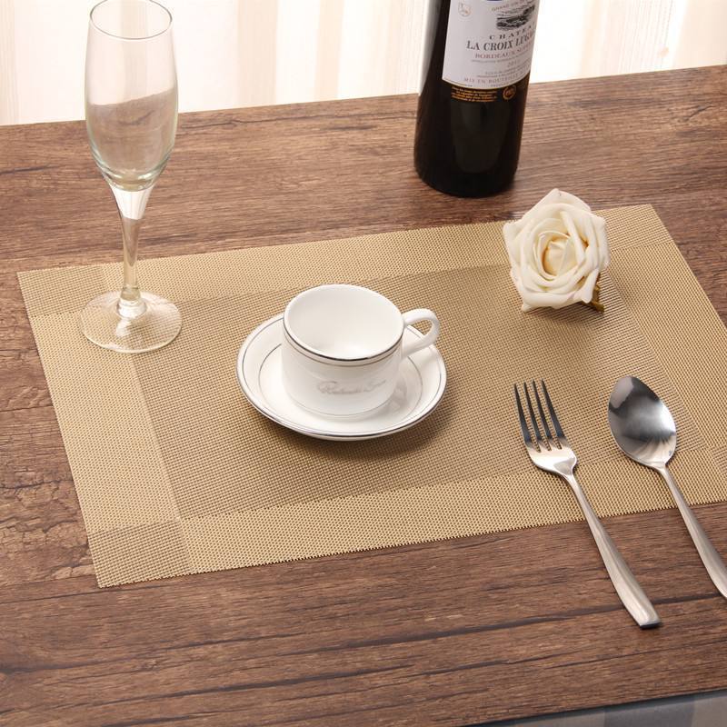 Dining Mat PVC Diagonal - Five-Color Optional, Durable and Stylish Table Protection