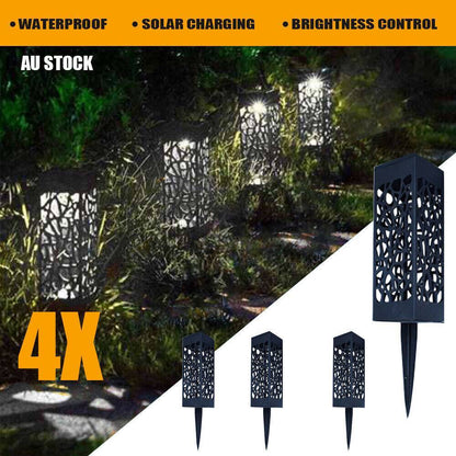 4PCS LED Solar Garden Ground Lights – Sensor Light Patio Lawn Lamp, IP65 Waterproof