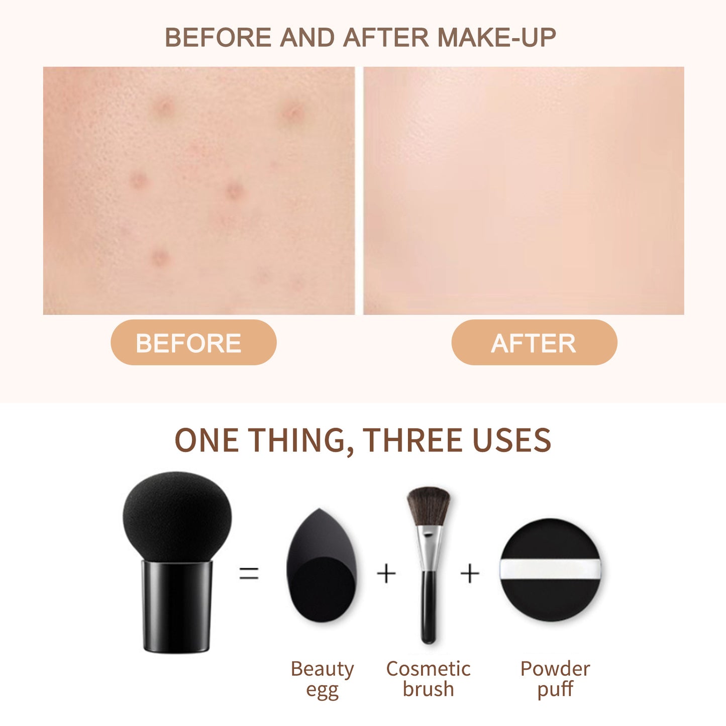 Jayswing Mushroom Head Air Cushion Concealer – Natürlich feuchtigkeitsspendend, aufhellender Hautton, langanhaltende Grundierung