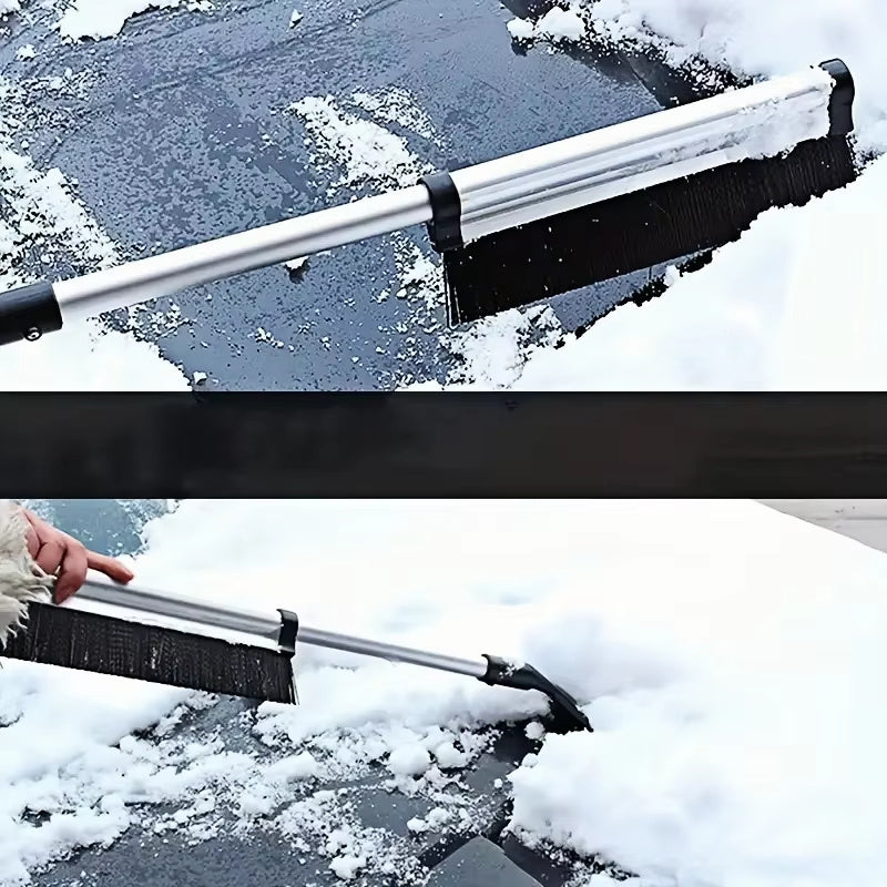 Car Windshield Wiper & Snow Removal Brush – Extendable Stainless Steel Snow Shovel Cleaning Tool