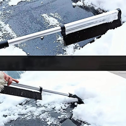 Car Windshield Wiper & Snow Removal Brush – Extendable Stainless Steel Snow Shovel Cleaning Tool