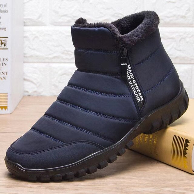 Men's Waterproof Warm Cotton Zipper Snow Ankle Boots ( HOT SALE !!!-60% OFF For a Limited Time )